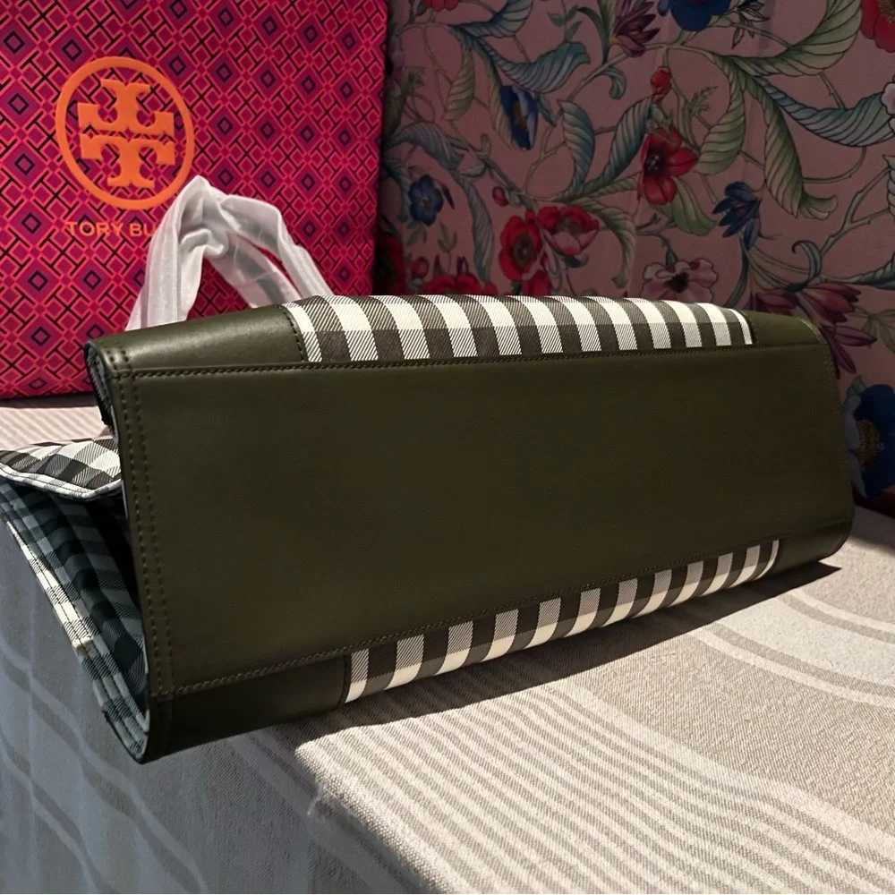 Tory Burch Ella Gingham Tote Bag 🌿🤍 - Picture 9 of 16